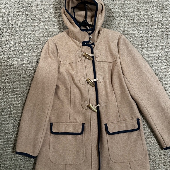 Camel Hooded Wool Coat - Picture 4 of 4